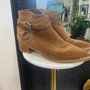 Marc Fisher Suede Ankle Boots - Brown
